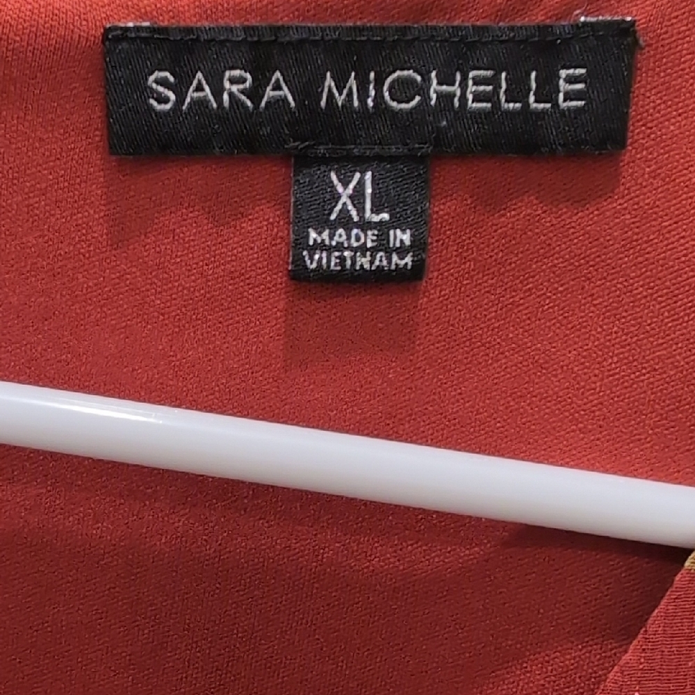 Sara Michelle Red Floral Blouse - Picture 2 of 5
